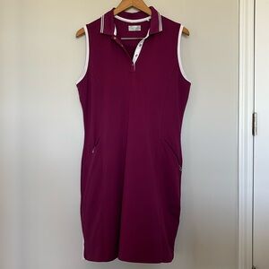 Callaway Sleeveless Polo Athletic Exercise Dress Sz Large Cooling UPF50 EUC